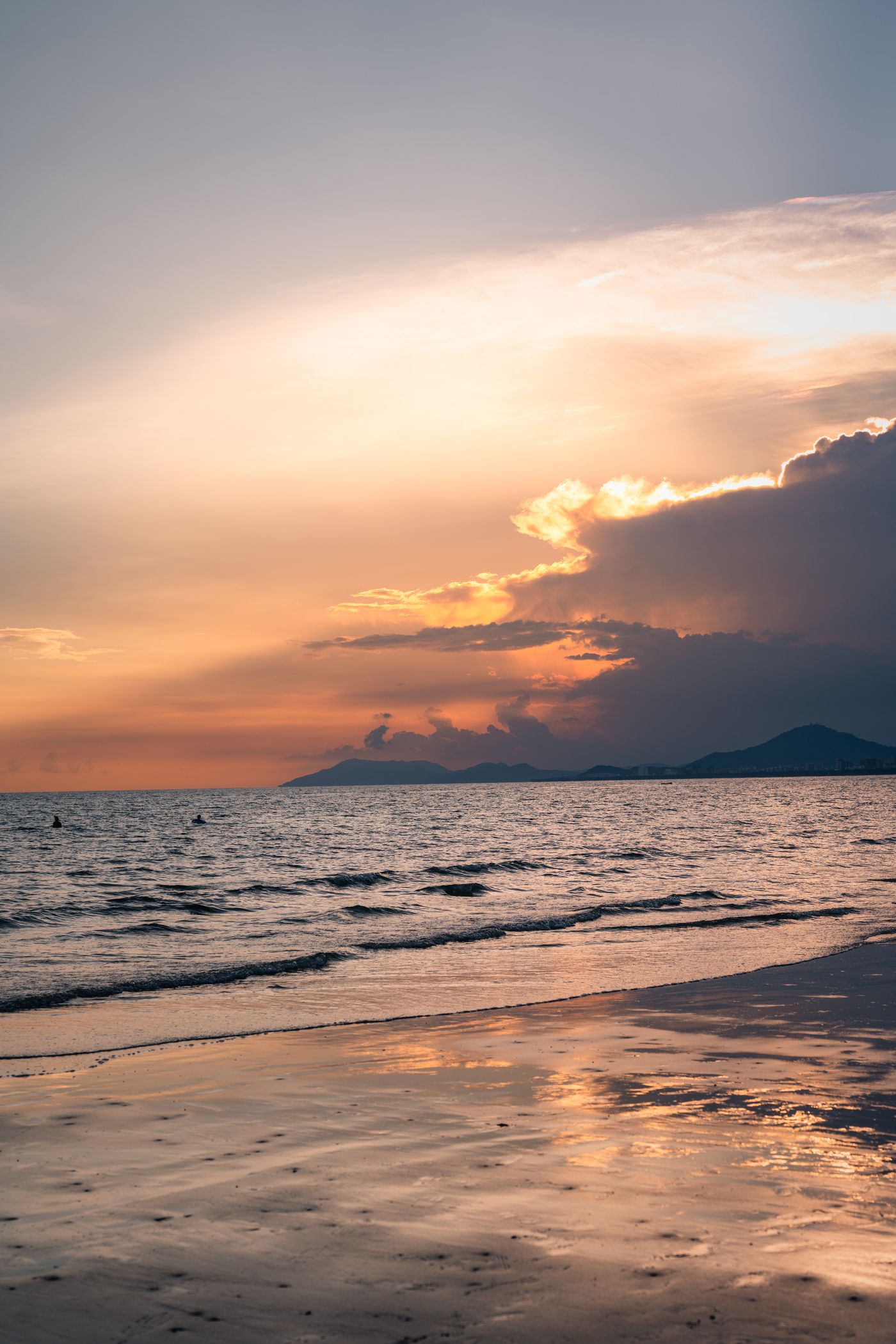 Sunset over a beach in Sanya, Hainan